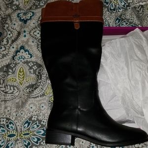 Black and tan boots
